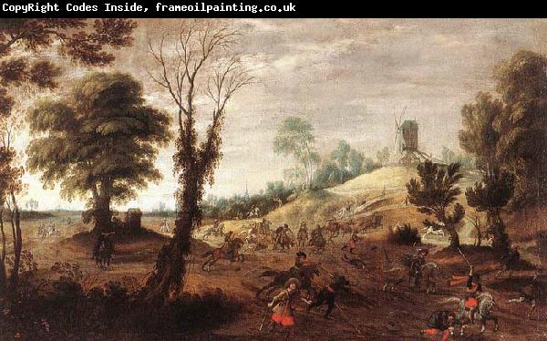 Meulener, Pieter Cavalry Skirmish - Oil on canvas